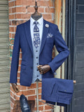 BROMLEY - NAVY 3PC WITH SKY BROMLEY Waistcoat