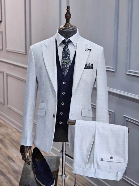 Tropez Slate - Two Piece Suit with Tropez Navy