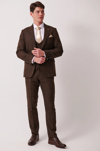 DEAN - Brown Tweed Three Piece Suit
