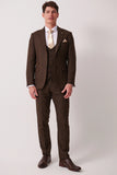 DEAN - Brown Tweed Three Piece Suit