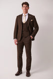 DEAN - Brown Tweed Three Piece Suit