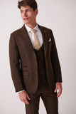 DEAN - Brown Tweed Three Piece Suit
