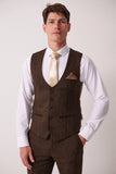 DEAN - Brown Tweed Three Piece Suit