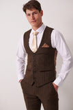 DEAN - Brown Tweed Waistcoat