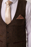 DEAN - Brown Tweed Waistcoat
