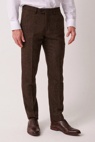 DEAN - Brown Tweed Trousers