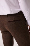 DEAN - Brown Tweed Trousers