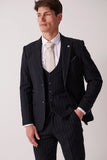 HANSON - Navy Tweed Pinstripe Blazer
