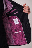 HANSON - Navy Tweed Pinstripe Blazer