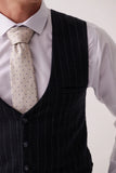 HANSON - Navy Tweed Pinstripe Waistcoat