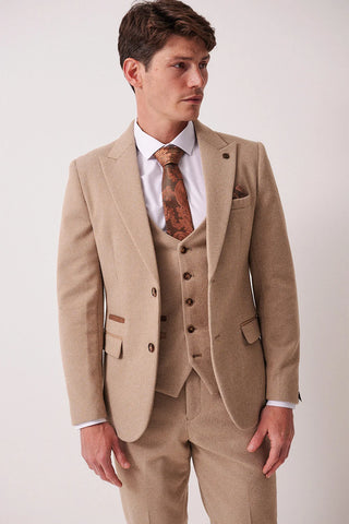 HAYDEN - Oak Crossweave Three Piece Suit