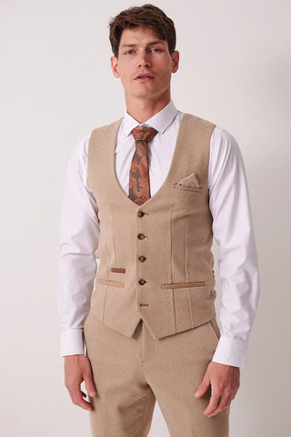 HAYDEN - Oak Crossweave Waistcoat