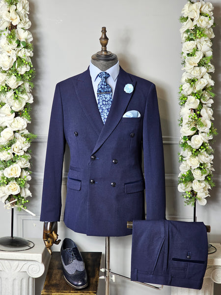 BROMLEY -NAVY DOUBLE BREASTED TWO PIECE SUIT