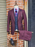 Caridi Wine - Suit with Caridi Navy Waistcoat