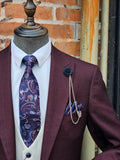 Caridi Wine - Suit with Bromley Stone Waistcoat