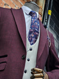 Caridi Wine - Suit with Bromley Stone Waistcoat