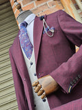 Caridi Wine - Suit with Bromley Stone Waistcoat