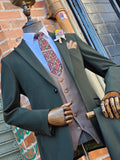 BROMLEY - OLIVE Suit with HM5 Tan Waistcoat