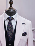 Tropez Mauve -  Suit With Navy Tropez Trousers  & Waistcoat