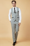 BROMLEY - SILVER SINGLE BREASTED WAISTCOAT