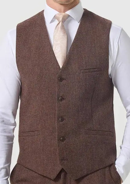 Thomas Dark Mahogany Waistcoat