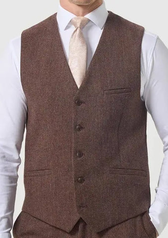 Thomas Dark Mahogany Waistcoat