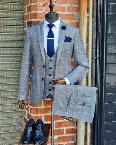 JERRY - Grey Check Suit