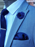 BROMLEY - SKY 3PC WITH NAVY BROMLEY Waistcoat & Trousers