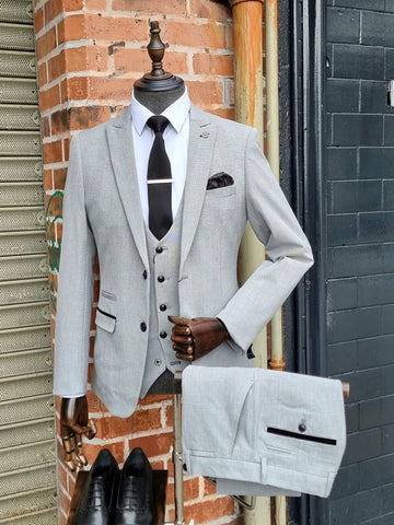BROMLEY - SILVER 3PC Suit
