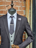Seeba Graphite Three Piece Suit with Bromley Silver Waistcoat