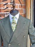 Green Double Breasted pinstripe Suit