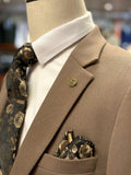 HM5- TAN SUIT With Elwood Houndstooth D/B Waistcoat