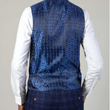 CHIGWELL - Blue Check Single Breasted Waistcoat