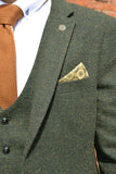 Marlow - Olive Green Tweed Blazer