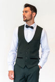 BROMLEY - OLIVE SINGLE BREASTED WAISTCOAT