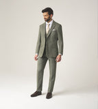Jude -  Tailored Trouser Sage Tweed Herringbone