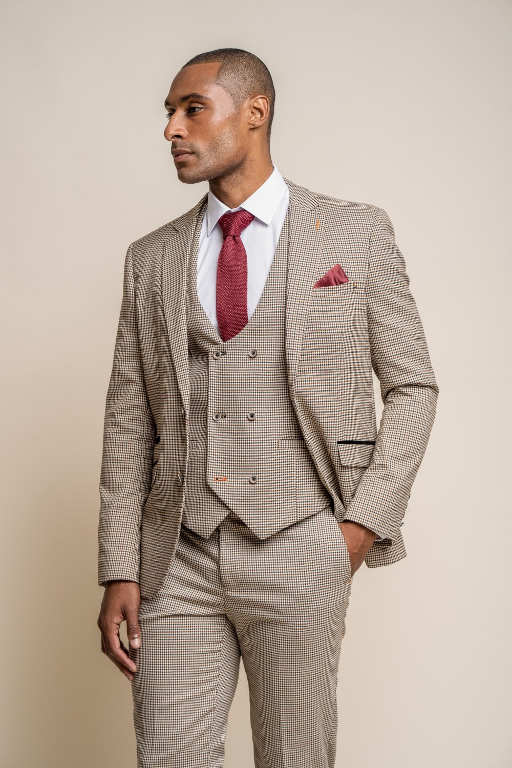 Houndstooth Blazer With Tie Navy Houndstooth Suit Gresham Blake Online