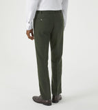 Jude -  Tailored Trouser Olive Tweed Herringbone