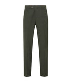 Jude -  Tailored Trouser Olive Tweed Herringbone