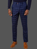 CHIGWELL - BLUE Check Trousers