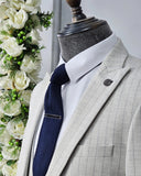 Grant - 3pc Beige / Pinstripe Suit