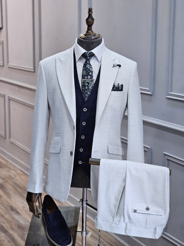 Tropez Slate - Two Piece Suit with Tropez Navy