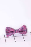 Childrens Pink Paisley Print Bow Tie