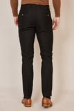 MAX - BLACK TROUSERS WITH CONTRAST BUTTONS