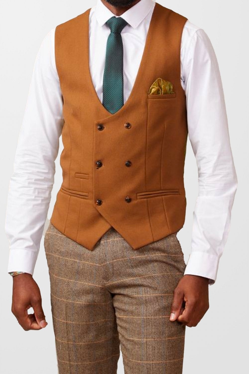 Mens tan outlet waistcoat